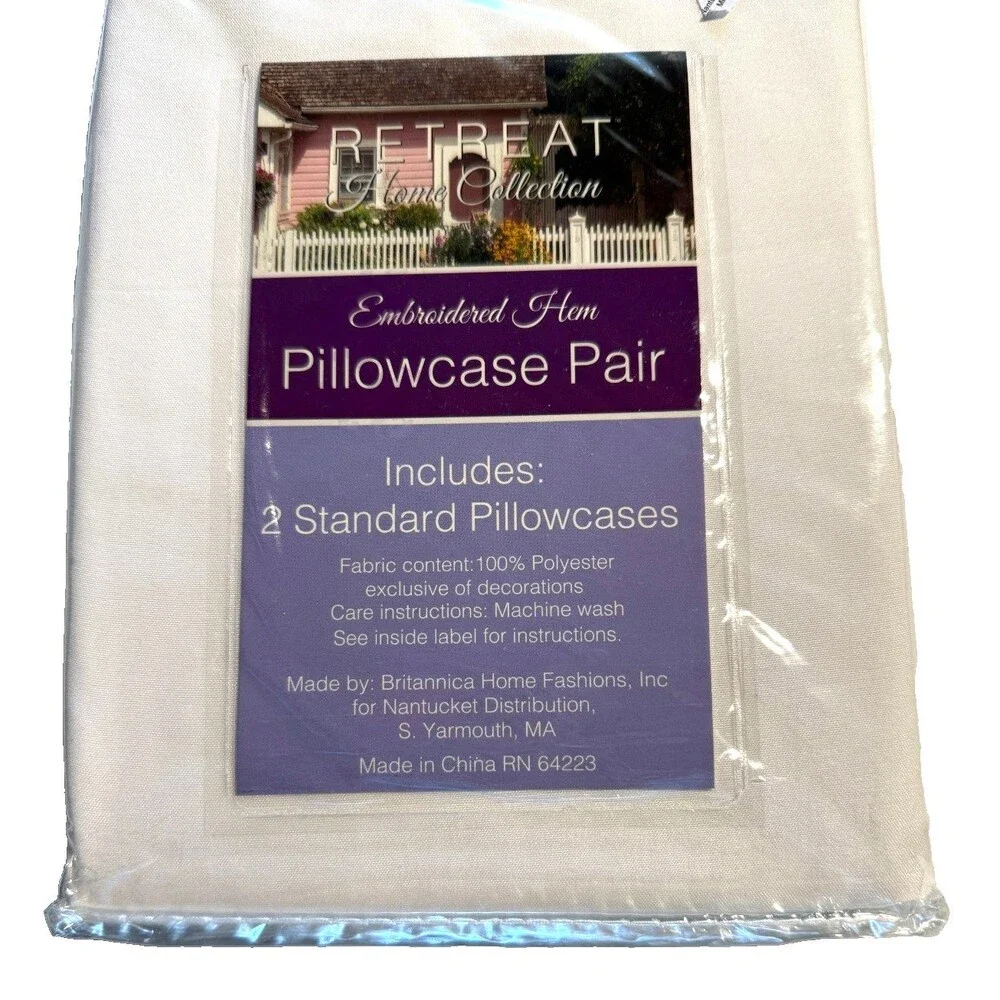 Retreat Home Embroidered Standard Pillowcases Good Morning Sunshine 2 Pack White